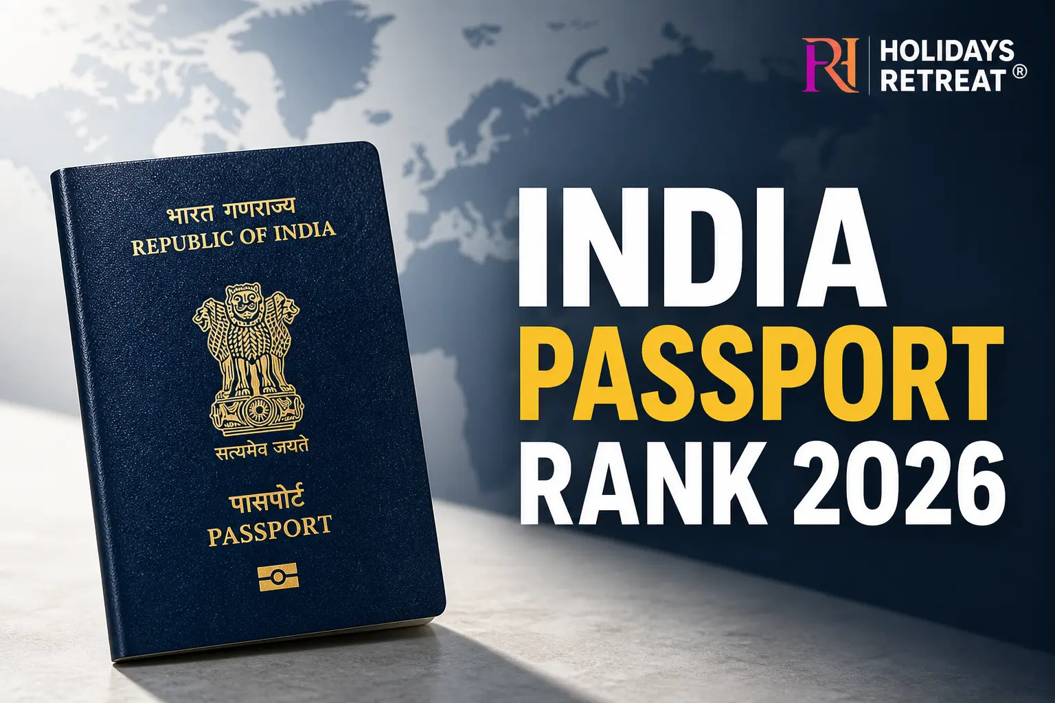India passport rank 2026 showing global ranking and visa-free travel access